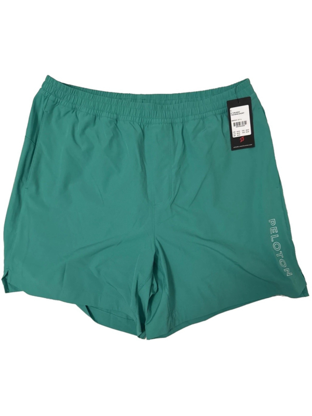 NWT Peloton Mens Unlined Training Shorts Green 6 Inch Inseam Size Large